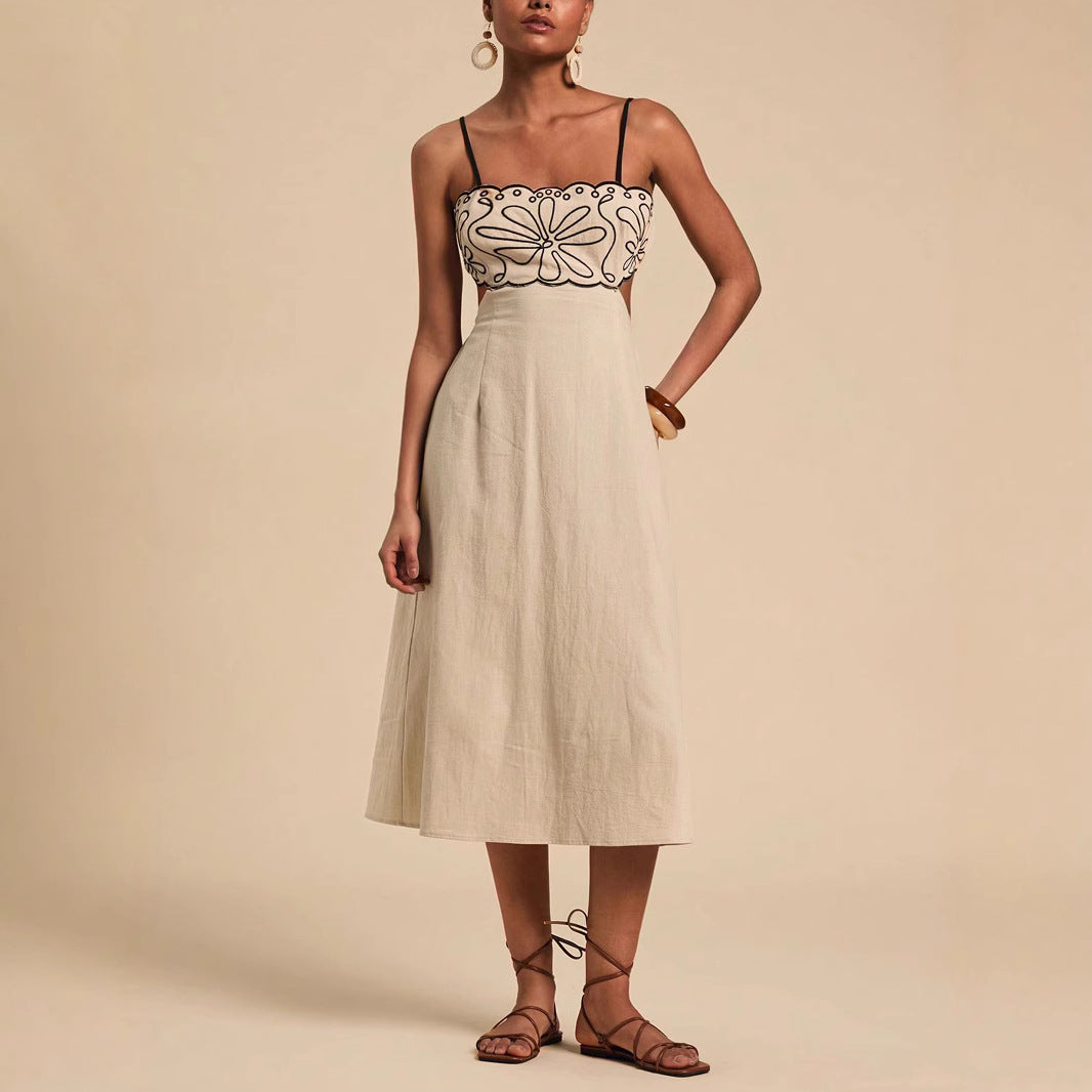 Damen luftiges Maxikleid mit floralem Oberteil Echo Archiv