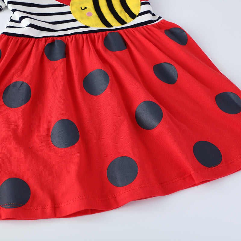 Mädchen lässiges Baumwollkleid mit Bienenmotiv Echo Archiv