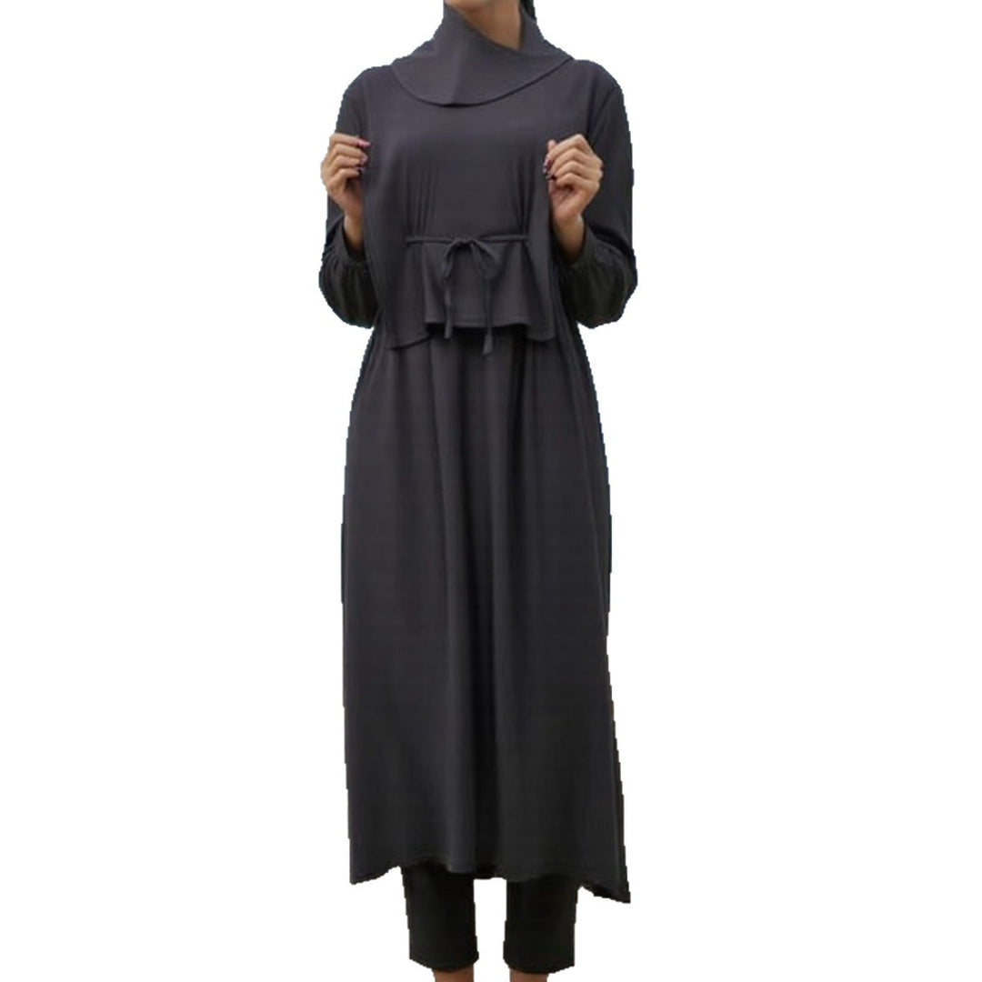 Damen modischer und eleganter Strandanzug mit begleitetem Kopftuch Echo Archiv