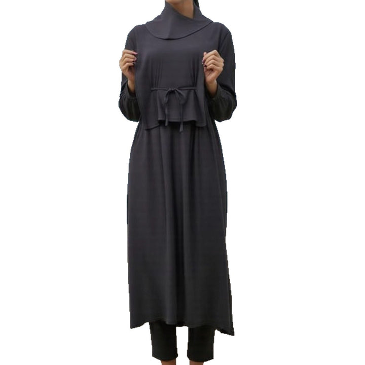 Damen modischer und eleganter Strandanzug mit begleitetem Kopftuch Echo Archiv