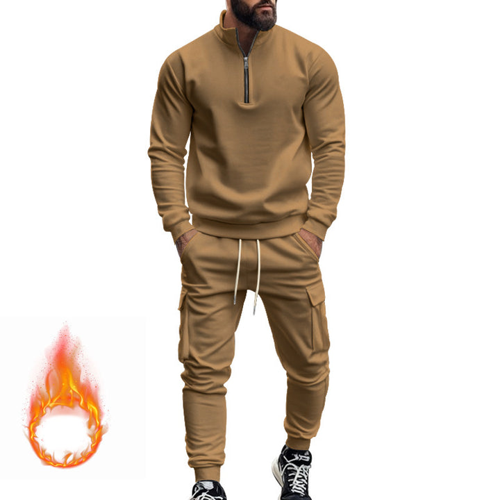 Herren modernes Freizeit-Jogginganzug mit funktionalem Reißverschluss und praktischen Taschen Echoarchiv