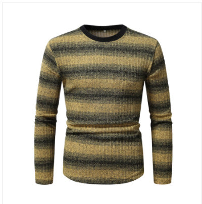 Herren Langarmshirt aus strukturiertem Material mit modischem Streifenmuster Echoarchiv