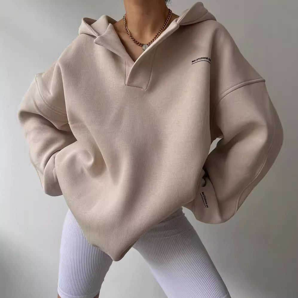 Damen Voluminöser Sculpt-Hoodie mit Oversize-Silhouette und markanter Kapuze Echoarchiv