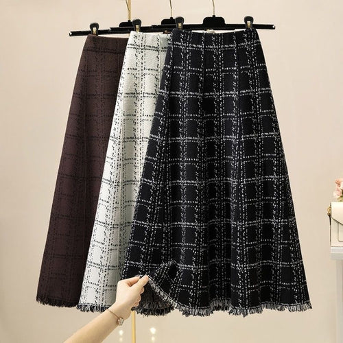 Damen Langer Plissee-Rock mit eleganter Musterung Echo Archiv
