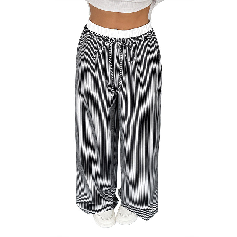 Damen Lässige und elegante Streifenhose Echo Archiv