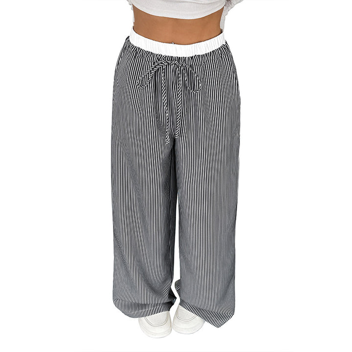 Damen Lässige und elegante Streifenhose Echo Archiv