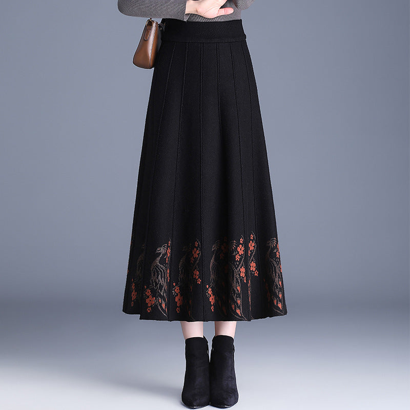 Damen Eleganter Maxirock mit floralem Spitzenabschluss Echo Archiv