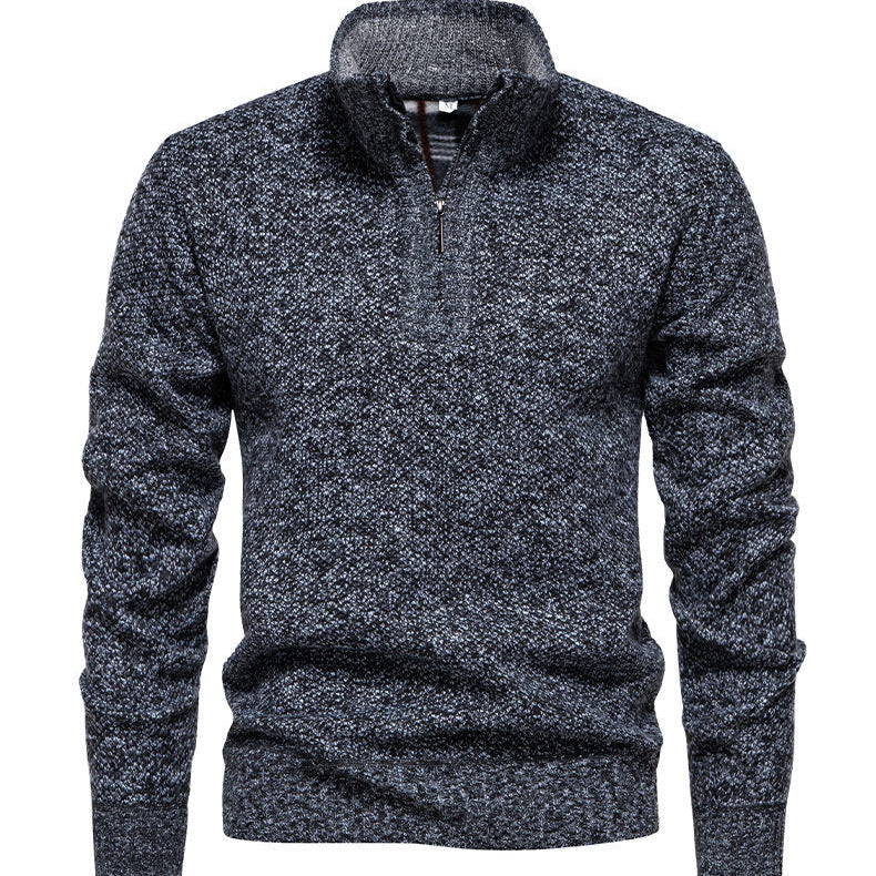 Herren Zip-Pullover mit strukturiertem Design Echoarchiv