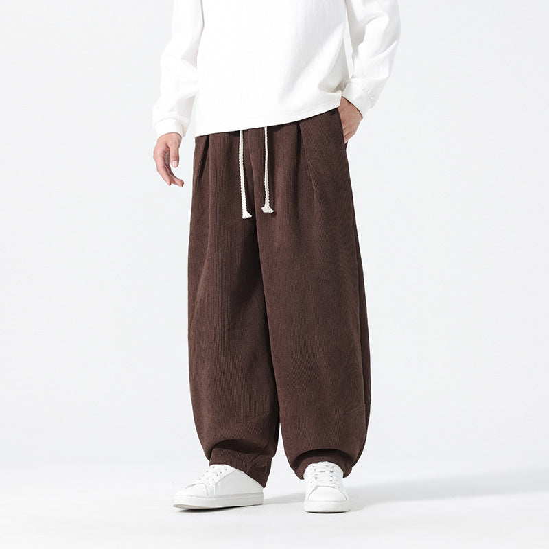 Herren Ballon‑Cordhose mit hoher Leibhöhe, Kordelzug und Faltenlegung Echo Archiv