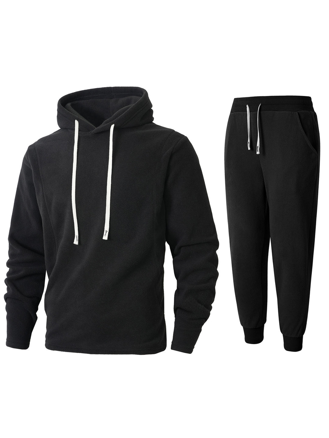 Herren Fleece-Kapuzenpullover und Jogginghose Set Echoarchiv