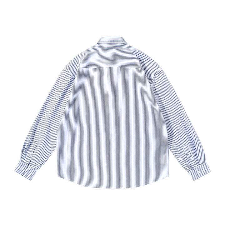 Damen Gestreiftes Oversize-Hemd im Oxford-Style mit Button-Down-Kragen und Brusttasche Echoarchiv