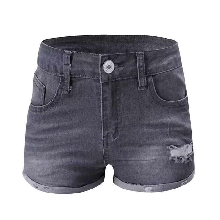 Damen hoch taillierte Denim-Shorts im modernen Vintage-Stil Echo Archiv