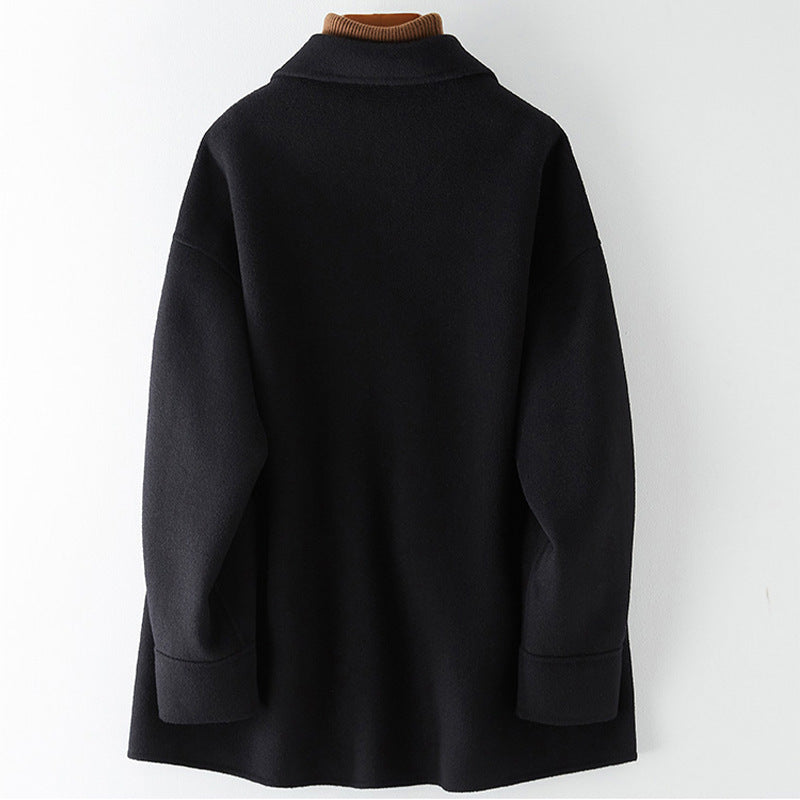 Damen Moderner Oversized Blazer mit Dekorativen Knöpfen Echoarchiv