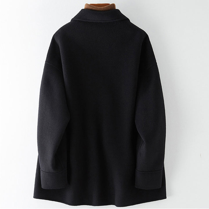 Damen Moderner Oversized Blazer mit Dekorativen Knöpfen Echoarchiv