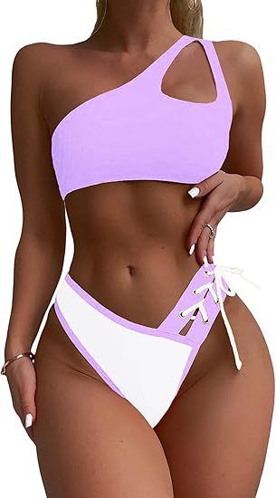 Damen Einseitiger Bikini mit trendigem Schnitt Echo Archiv