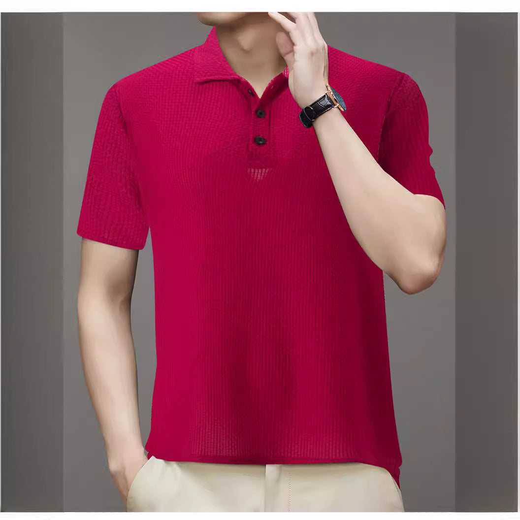 Herren Struktur Polo Shirt Echoarchiv