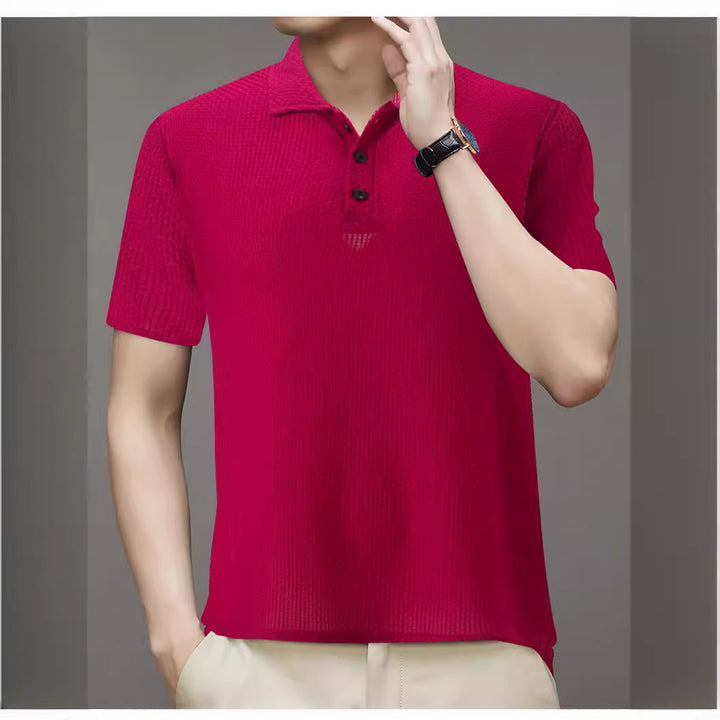 Herren Struktur Polo Shirt Echoarchiv