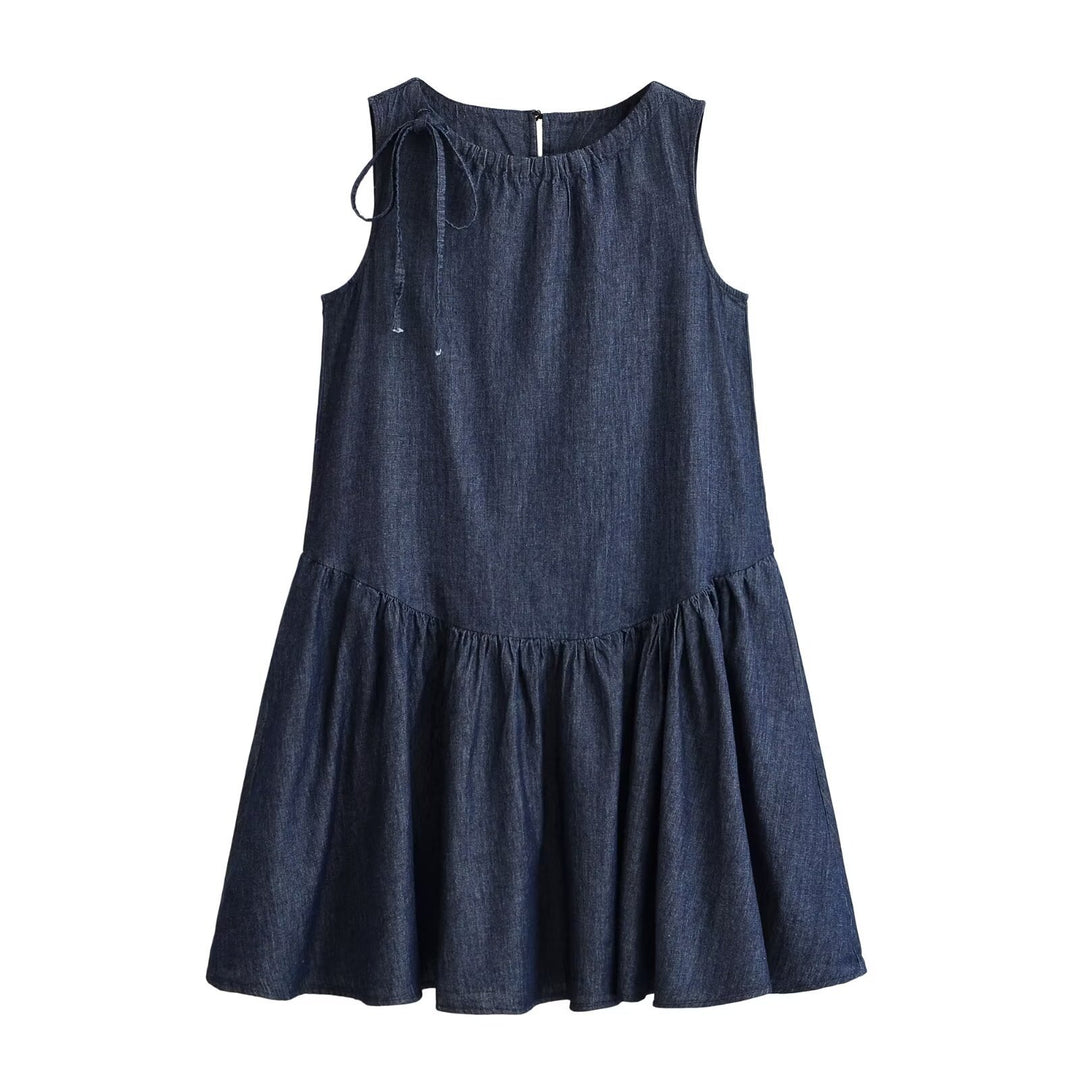Damen Sommerkleid mit voluminösem Rocksaum und raffiniertem Schnürdetail Echo Archiv