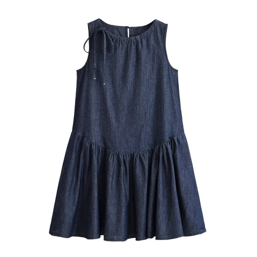 Damen Sommerkleid mit voluminösem Rocksaum und raffiniertem Schnürdetail Echo Archiv