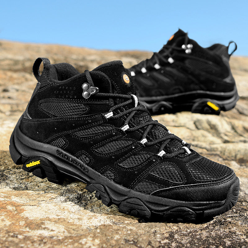 Herren robuste Trekkingstiefel mit wasserdichtem Wildleder‑Mesh, griffiger Offroad‑Profilsohle und verstärkter Zehenkappe – Tavélo