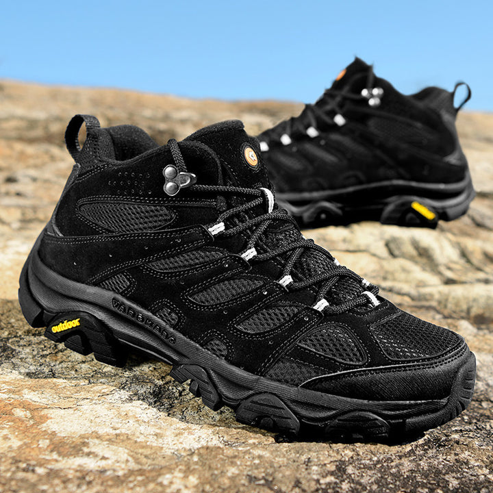 Herren robuste Trekkingstiefel mit wasserdichtem Wildleder‑Mesh, griffiger Offroad‑Profilsohle und verstärkter Zehenkappe – Tavélo