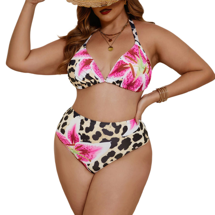 Damen Hochgeschnittener Bikini mit floralem Leo-Design Echo Archiv