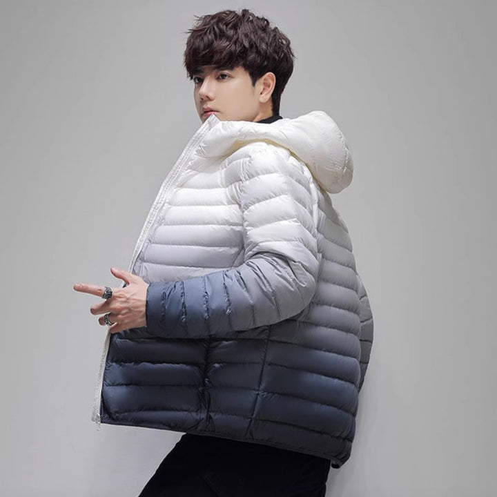 Herren leichte wattierte Steppjacke mit Stehkragen und Thermofutter Echoarchiv