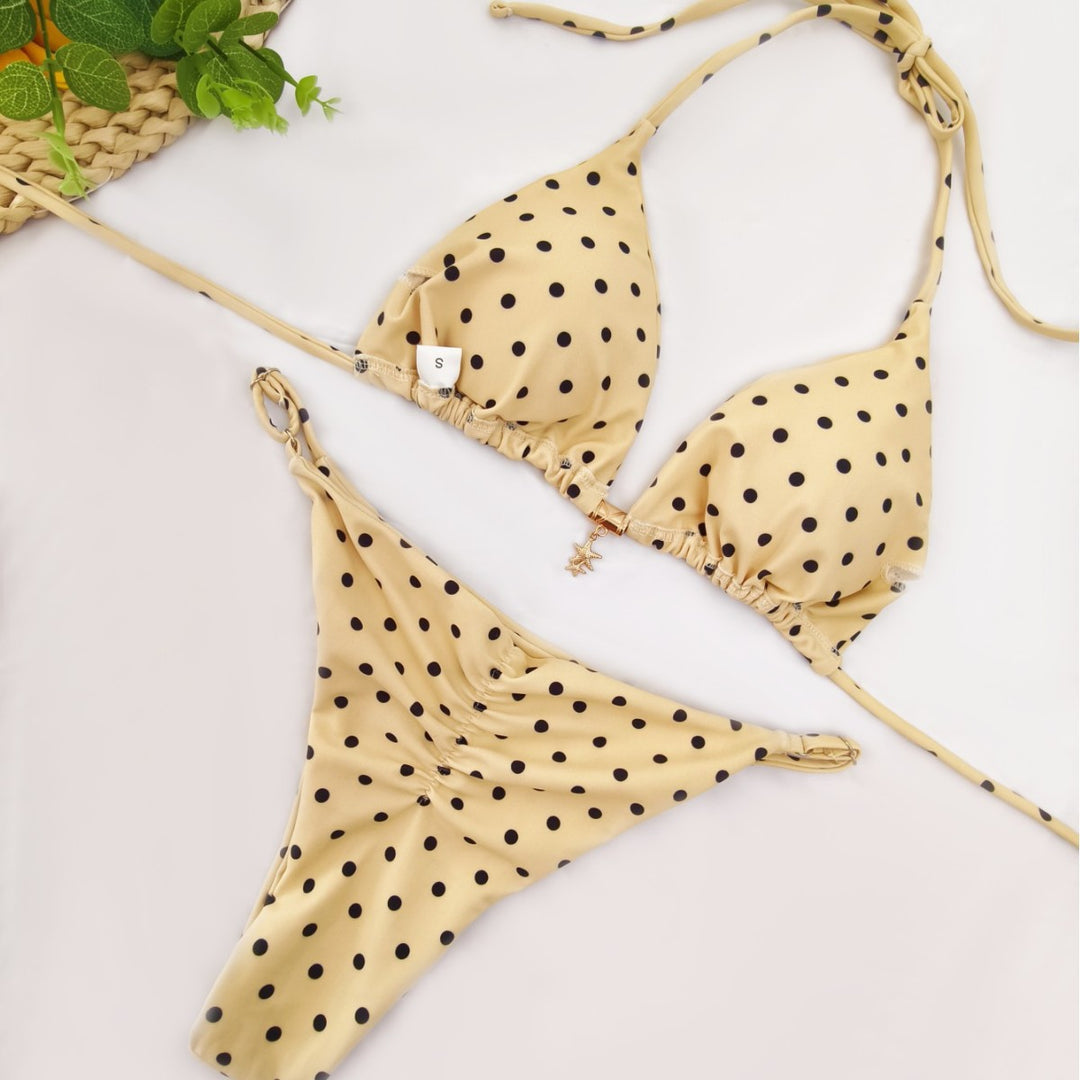 Damen Bikini-Set mit raffiniertem Polka-Dot-Design und verstellbarem Halter Echo Archiv