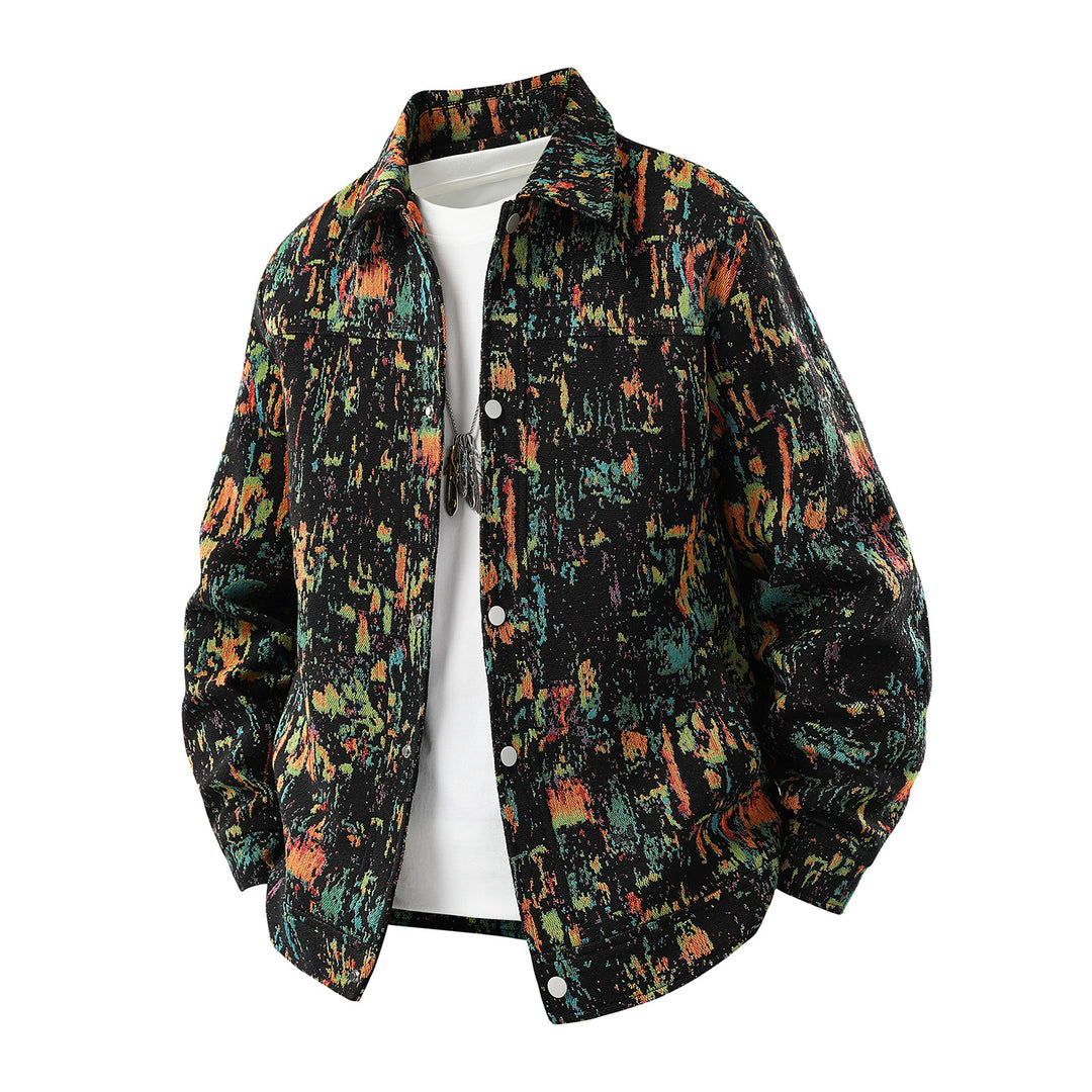 Herren Kunstvolle und lässige Jacke mit Patchwork-Design Echoarchiv