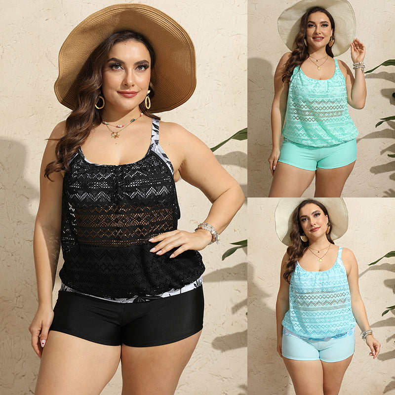 Damen Tankini-Set mit floralem Muster und bequemen Shorts Echo Archiv