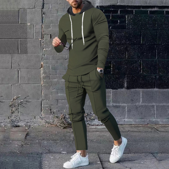 Herren modisches Hoodie mit sportlicher Passform und kontrastierenden Details Echoarchiv