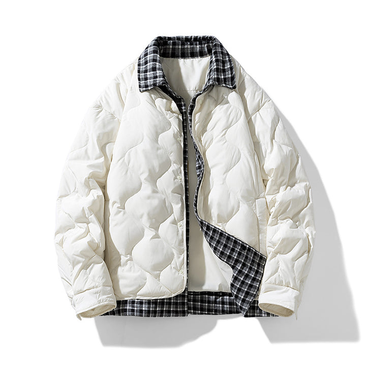 Herren Gesteppte Wende-Steppjacke mit kariertem Futter Echo Archiv