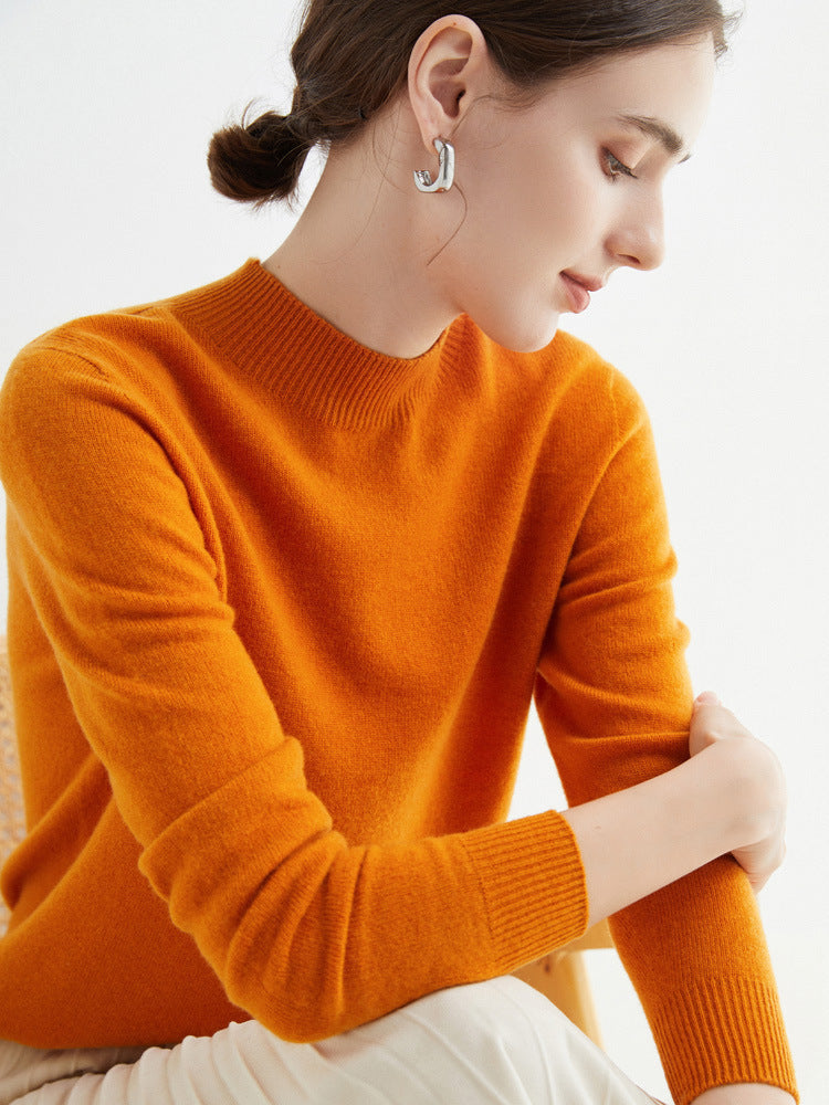 Damen Kurz-Mockneck-Pullover aus Kaschmir‑Look mit leichter Flauschoptik Echoarchiv