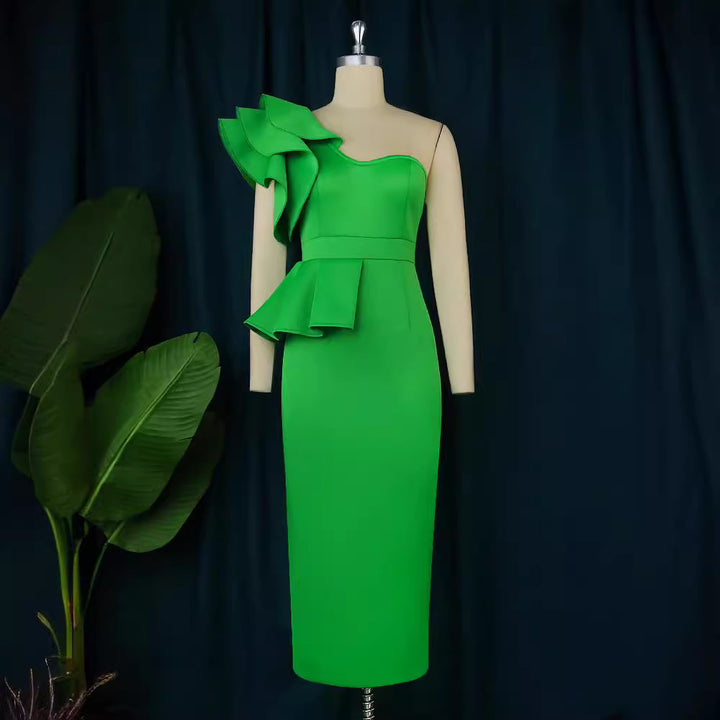 Damen Cocktailkleid mit asymmetrischem Volant Echo Archiv