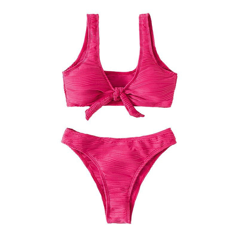Damen Sportliches Bikini-Set mit knotendem Oberteil Echo Archiv