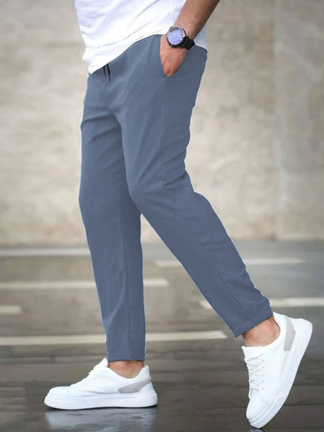 Herren lässige Freizeithose mit elastischem Bund und praktischen Taschen Echoarchiv