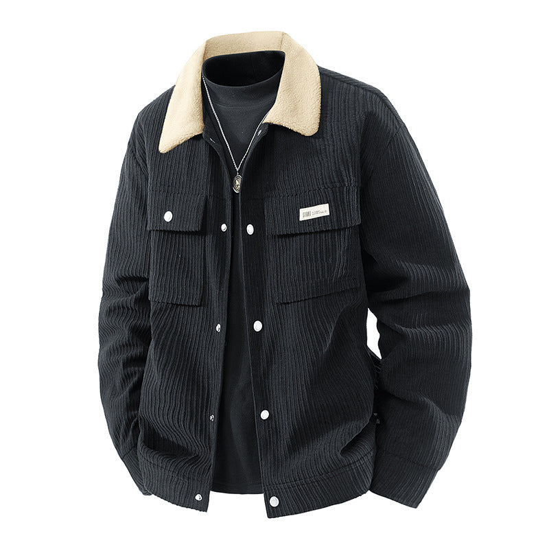 Herren Modische Cordjacke mit Fleecefutter Echo Archiv