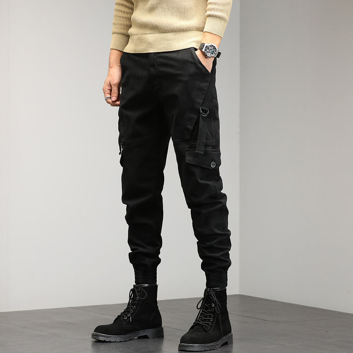 Herren Tapered‑Cargo‑Joggerhose mit ergonomischen Knieabnähern, Klapp‑Utility‑Taschen und geripptem Knöchelabschluss Echo Archiv