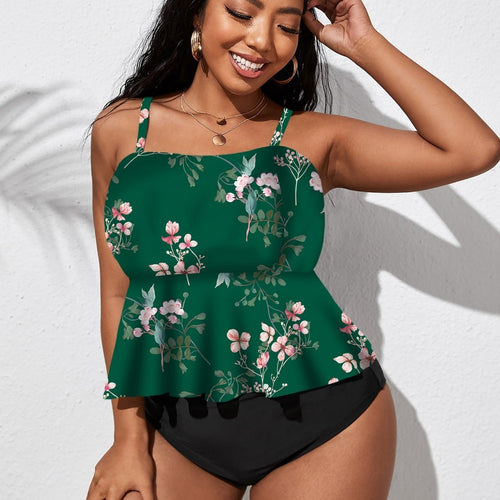 Damen Peplum-Badeoberteil mit floralem Design Echo Archiv