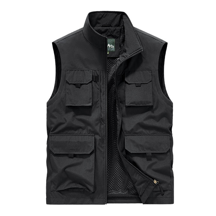Herren Multifunktionale Outdoorweste mit Mehrfach-Taschen und atmungsaktivem Meshfutter Echoarchiv