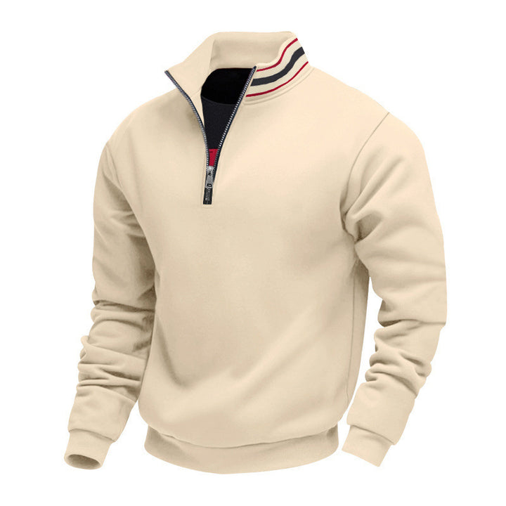Herren nan Halbzip-Sweatshirt mit sportivem Ringkragen und weichem Fleece-Innenfutter Echo Archiv