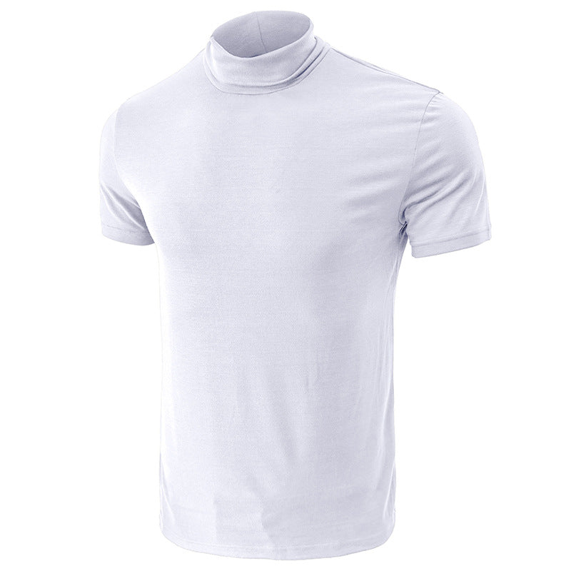 Herren Kurzarm-T-Shirt mit hohem Kragen und elastischem Material Echoarchiv