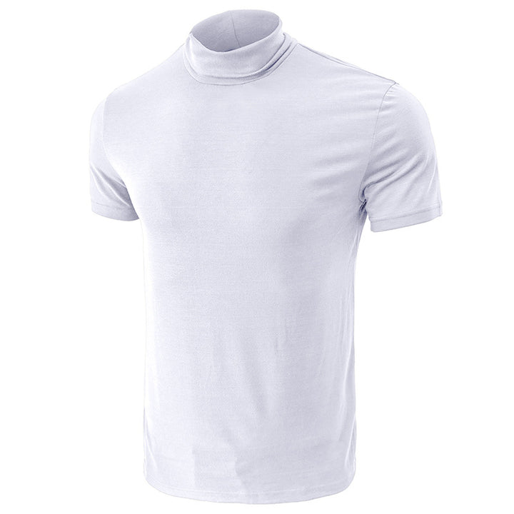 Herren Kurzarm-T-Shirt mit hohem Kragen und elastischem Material Echoarchiv