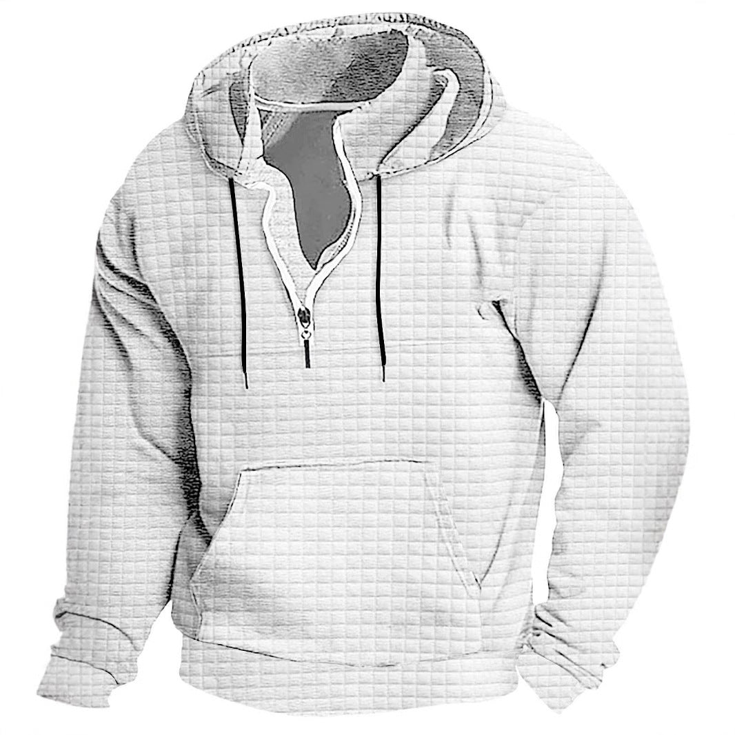 Herren Kapuzenpullover mit innovativem Reißverschluss und strukturiertem Design Echoarchiv