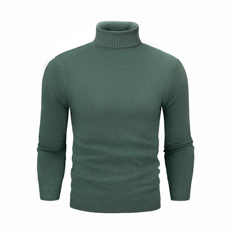 Herren eleganter Rollkragenpullover aus feiner Merinowolle Echoarchiv