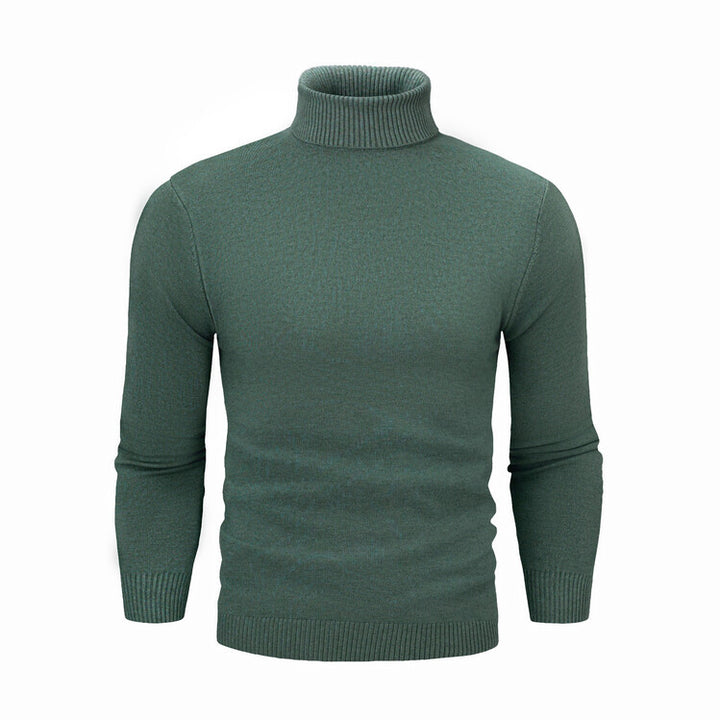 Herren eleganter Rollkragenpullover aus feiner Merinowolle Echoarchiv