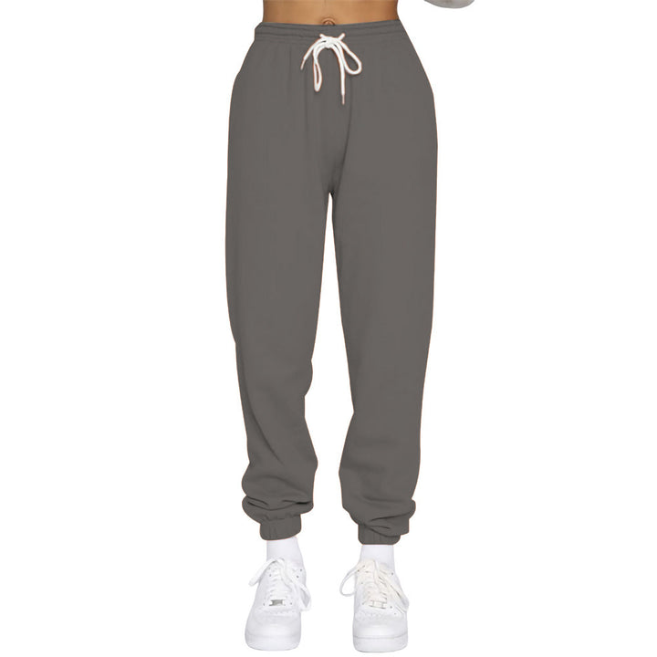 Damen nan taillierte Jogginghose mit hohem Bund Kordelzug und elastischen Knöchelbündchen Echo Archiv
