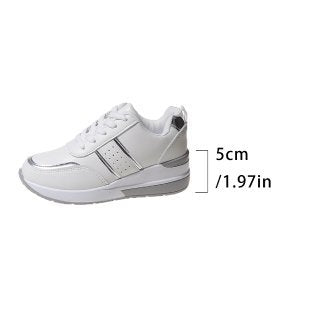 Damen Wedgesneaker mit mittelhohem Plateau, gepolstertem Komfortschaft und elastischem Seiteneinsatz Echoarchiv