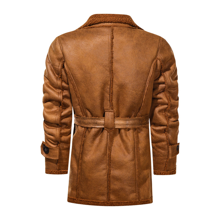 Herren Kuschelige Lederjacke mit Teddyfutter Echoarchiv