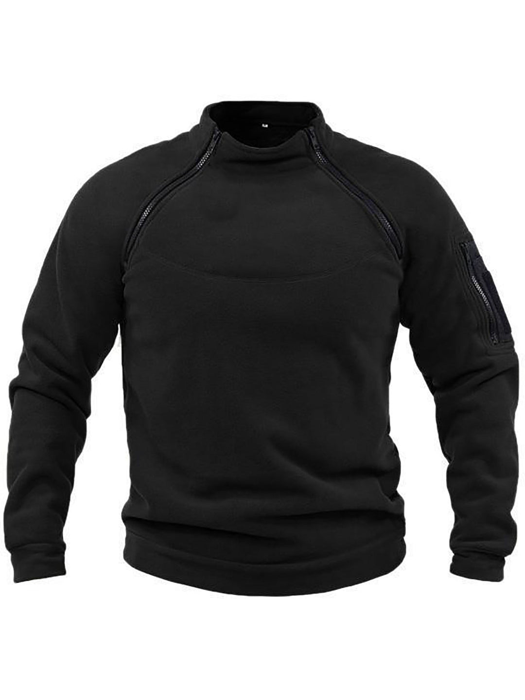 Herren Thermo-Fleecepullover mit hochschließendem Kragen und praktischen Taschen – Marzano